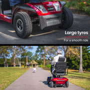 VentureCruise Extra Large-sized Electric Mobility Scooter for Elderly - Red