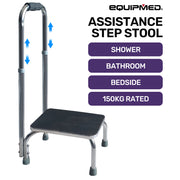 Bath and Shower Assistance Step Mobility Aid, 150kg Max Capacity, with Handle Height Adjustment