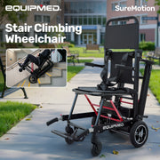 EQUIPMED Electric Stair Climbing Wheelchair, 169kg Load Capacity, 46 Steps/min, Aluminium Alloy, Foldable