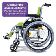 Kids Premium Paediatric Wheelchair, Lightweight Aluminium, 22
