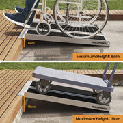 91cm Portable Folding Aluminium Access Ramp, 272kg Rated, Black Ultra-Grip, for Wheelchair, Mobility Scooter