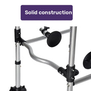 Over Toilet Support Frame Safety Grab Rail Aid, 136kg Capacity, Adjustable Height, Non-Slip Feet and Clamps