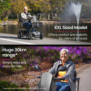 VentureCruise Extra Large-Sized Electric Mobility Scooter For Elderly - Grey