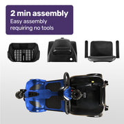 FreeLite+ Mid-Sized Electric Foldable Mobility Scooter - Blue