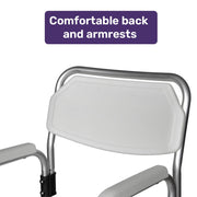 Over Toilet Support Frame Safety Grab Rail Aid, 136kg Capacity, Adjustable Height, Non-Slip Feet and Clamps