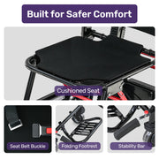 EQUIPMED Electric Stair Climbing Wheelchair, 169kg Load Capacity, 46 Steps/min, Aluminium Alloy, Foldable