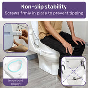 Raised Over Toilet Seat, 10cm Riser, 125kg Capacity, Raiser with Lid, White