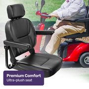 LeisureCruise Extra Large-Sized, High Power, 182kg Capacity Mobility Scooter  - Red