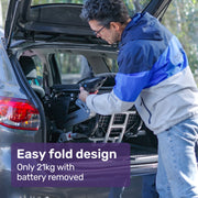 Ultra-Light Power Wheelchair, Tight Turning Electric Motorised Wheel Chair, Folding, ARTG Certified, Aluminium Frame, Lithium Battery, Brown