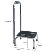 Bath and Shower Assistance Step Mobility Aid, 150kg Max Capacity, with Handle Height Adjustment