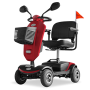 Pathline Mid-Sized Electric Mobility Scooter For Elderly - Red