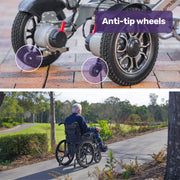 Electric Wheelchair Folding, Folding, Long Range, Lithium Battery, 24