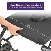 EQUIPMED C2X Carbon Fibre Ultra-Lightweight Electric Wheelchair, Extra Wide Seat, 130kg Capacity, 25km Range, 20.5kg Battery Removed, Suspension, Foldable