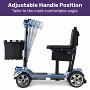 EQUIPMED SmartPacer+ Ultra-Lightweight Mobility Scooter, Li-ion Battery, Foldable, Airline Approved, 120kg Capacity, Blue