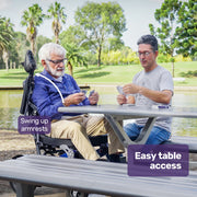 Electric Folding Wheelchair Power, Long Range, Folding, Aluminium Frame, Lithium Battery, Blue