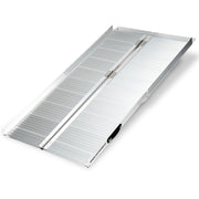 152cm Portable Folding Aluminium Access Ramp, 272kg Rated, for Wheelchair, Mobility Scooter, Rollator - Silver