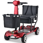 EQUIPMED SmartPacer+ Ultra-Lightweight Mobility Scooter, Li-ion Battery, Only 19kg, Foldable, Airline Approved, 120kg Capacity, Red