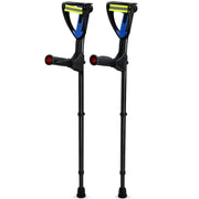 PRE-ORDER EQUIPMED Pair of Adjustable Forearm Crutches, Black