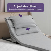 Electric Adjustable Bed, Backrest and Leg Adjustment German-Engineered Power Lifting with Remote Control, Grey