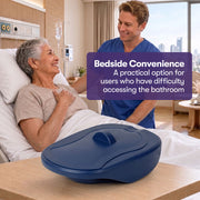 PRE-ORDER EQUIPMED Bedpan with Lid for Bedside Toileting, Blue