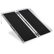 91cm Portable Folding Aluminium Access Ramp, 272kg Rated, Black Ultra-Grip, for Wheelchair, Mobility Scooter