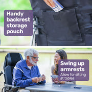 Power Electric Wheelchair, Long Range, Auto Recline, Lithium Battery, 16