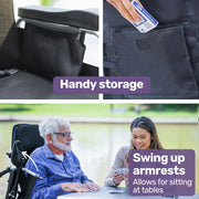 Power Electric Wheelchair, XL Wide Bariatric Chair Seat, Long Range, Recline Adjustment, Lithium Battery, 22