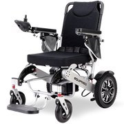 Power Electric Wheelchair, Airline Approved Wheel Chair, Lightweight, Long Range, Lithium Batteries, Black & Silver
