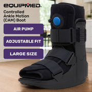 EQUIPMED CAM Walker Moon Boot – Large, Foot Injury Support, Ankle Recovery, Adjustable Fit, Lightweight Walking Boot