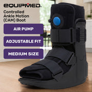 EQUIPMED CAM Walker Moon Boot – Medium, Foot Injury Support, Ankle Recovery, Adjustable Fit, Lightweight Walking Boot
