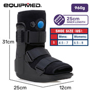 EQUIPMED CAM Walker Moon Boot – Small, Foot Injury Support, Ankle Recovery, Adjustable Fit, Lightweight Walking Boot