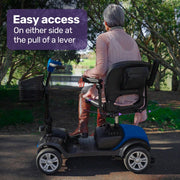 FreeRoam Mid-Sized Foldable Electric Motorised Mobility Scooter - Blue