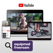 FreeRoam Mid-Sized Foldable Electric Motorised Mobility Scooter - Red