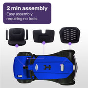 Pathline Mid-Sized Electric Mobility Scooter For Elderly - Blue