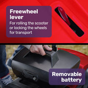 Pathline Mid-Sized Electric Mobility Scooter For Elderly - Red