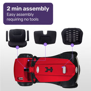 Pathline Mid-Sized Electric Mobility Scooter For Elderly - Red