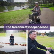 FreeLite+ Mid-Sized Foldable Electric Mobility Scooter, Lithium Battery, Long Range and Easy Charging, Grey