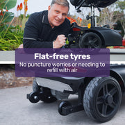 FreeLite+ Mid-Sized Foldable Electric Mobility Scooter, Lithium Battery, Long Range and Easy Charging, Red