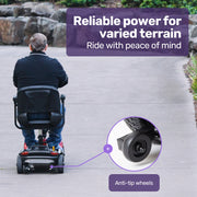 FreeLite+ Mid-Sized Foldable Electric Mobility Scooter, Lithium Battery, Long Range and Easy Charging, Red