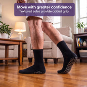 PRE-ORDER EQUIPMED Anti-Slip Socks for Everyday Mobility, Black, US 9–11
