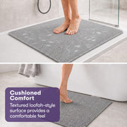 PRE-ORDER EQUIPMED Washable PVC Anti-Slip Loofah Bath and Shower Mat, Large, 60 x 60cm