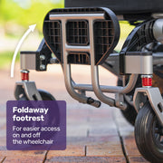 Power Electric Wheelchair, Airline Approved Wheel Chair, Lightweight, Long Range, Lithium Batteries, Black & Silver