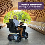 EQUIPMED ComfortCruise Large Mobility Scooter, 15km/h Top Speed, Up to 45km Range, Strong Climbing, 180kg Capacity, Blue