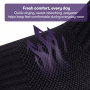 PRE-ORDER EQUIPMED Anti-Slip Socks for Everyday Mobility, Black, US 9–11