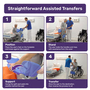 EQUIPMED Manual Sit to Stand Aid Transfer Chair Device, Patient and Elderly Mover