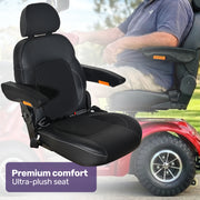 Equipmed ComfortCruise Mobility Scooter with Roof, Red
