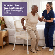 EQUIPMED Low-Back Bariatric Patient Day Chair, 200kg Capacity, Adjustable Height Nursing Geriatric Seat