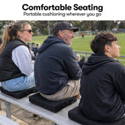 EQUIPMED Portable Padded Stadium Seat, Black
