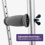 PRE-ORDER EQUIPMED Small Adjustable Underarm Crutches, Lightweight Aluminium Walking Aid