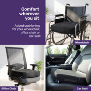 PRE-ORDER EQUIPMED Dual-Zone Inflatable Air Cell Wheelchair Seat Cushion, Adjustable Support, Washable Cover